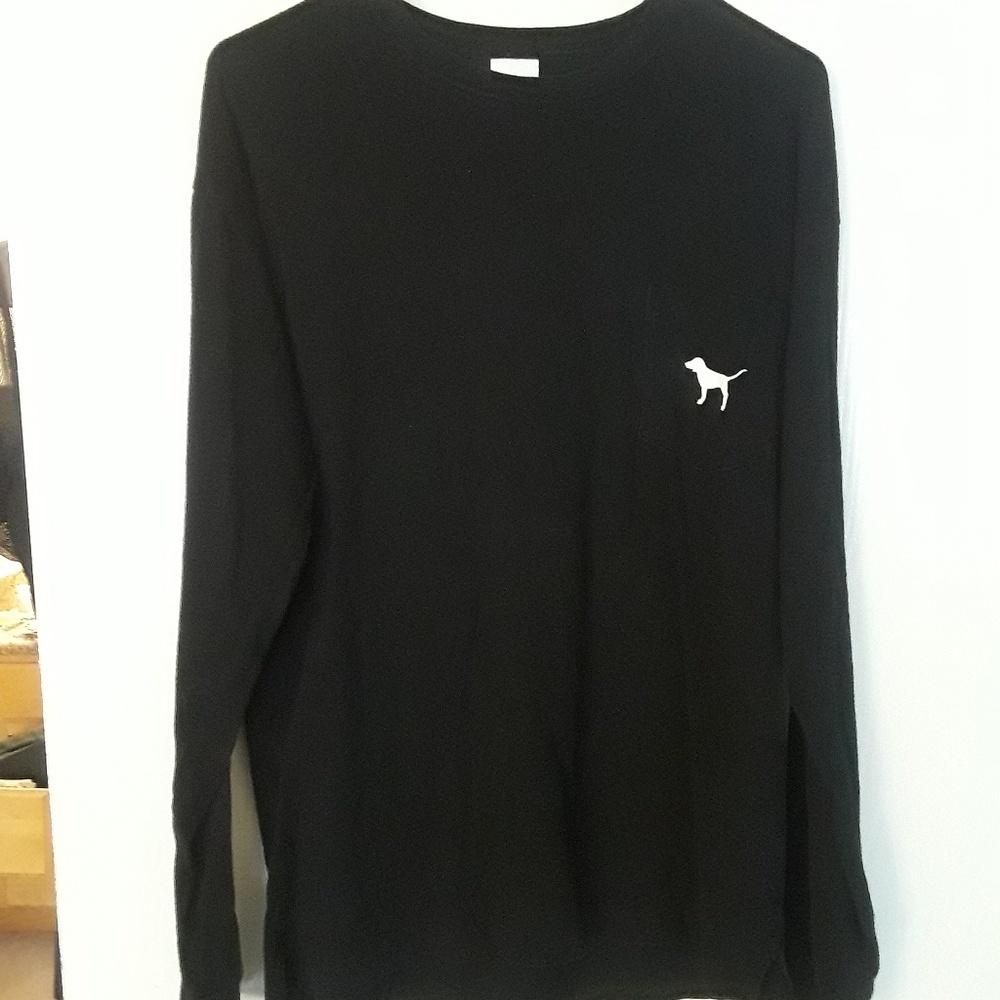 Pink VS All Black Long sleeve shirt